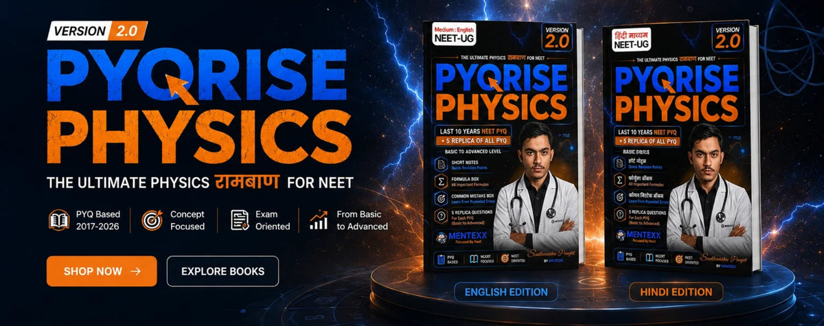 PYQRISE Physics - The ultimate Physics Rambaan for NEET, last 10 years NEET PYQs with 5 replicas each, English and Hindi editions